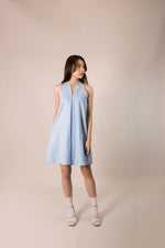 Load image into Gallery viewer, ORIENTAL MINI DRESS in blue

