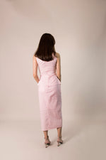 Load image into Gallery viewer, MIDI SLIT SKIRT in pink
