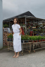 Load image into Gallery viewer, ORIENTAL CAP SLEEVE TOP in textured white
