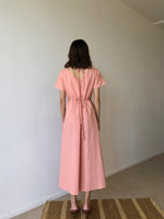 Load image into Gallery viewer, TWO-WAY LONG DRESS in pale peach

