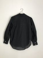 Load image into Gallery viewer, PUFF SLEEVE BUTTON DOWN SHIRT in black
