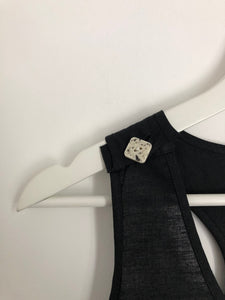 MIDI TANK DRESS in black