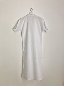 LONG POLO DRESS in white