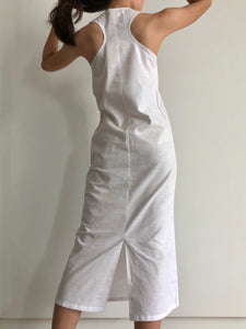 MIDI TANK DRESS in white