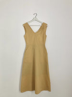 Load image into Gallery viewer, ASYMMETRICAL SHOULDER TEA DRESS in yellow
