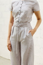 Load image into Gallery viewer, WIDE LEG PANTS in silver
