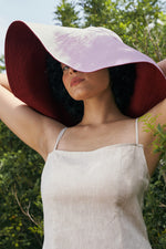 Load image into Gallery viewer, OVERSIZED REVERSIBLE SUN HAT in blossom
