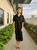 Load image into Gallery viewer, LONG POLO DRESS in black
